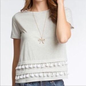 H&M Tassel top EUC
